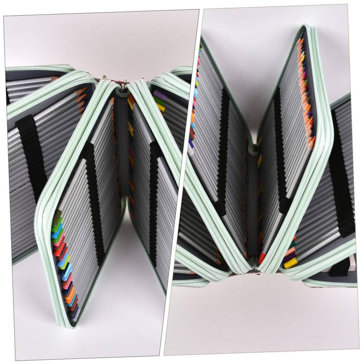 MAGICLULU Astuccio Portamatite Extra Large 252 Scomparti per Scuola | Borsa per Cancelleria in Pu Poliestere, Cordino Elastico e Zip, Back To School Party