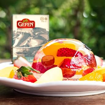 Gefen Clear Unflavored Jell Dessert, 3oz (4 Pack) | Fish Free & Meat Free, Vegan Friendly, Easy to Prepare, Kosher
