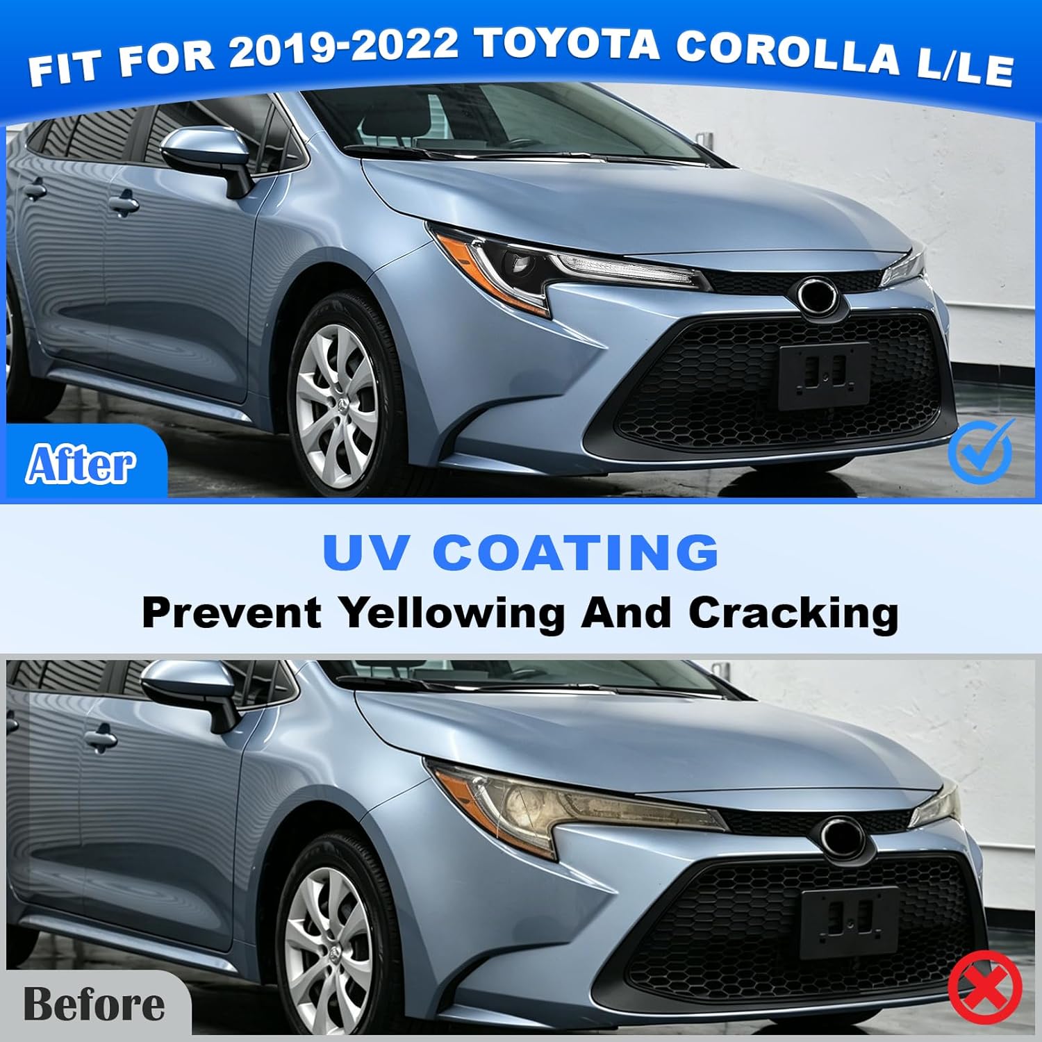 JFN LED Headlight Compatible with 2020-2022 Corolla L LE (Passenger Side (Right))