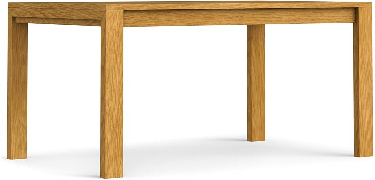 SIMPLIHOME Wilson Dining Table - 60 inch Wide Solid Wood Oak Veneer Rectangular Table, Transitional Style for Dining Room or Kitchen with Thick, Straight Legs and Inset Apron, Seats 6
