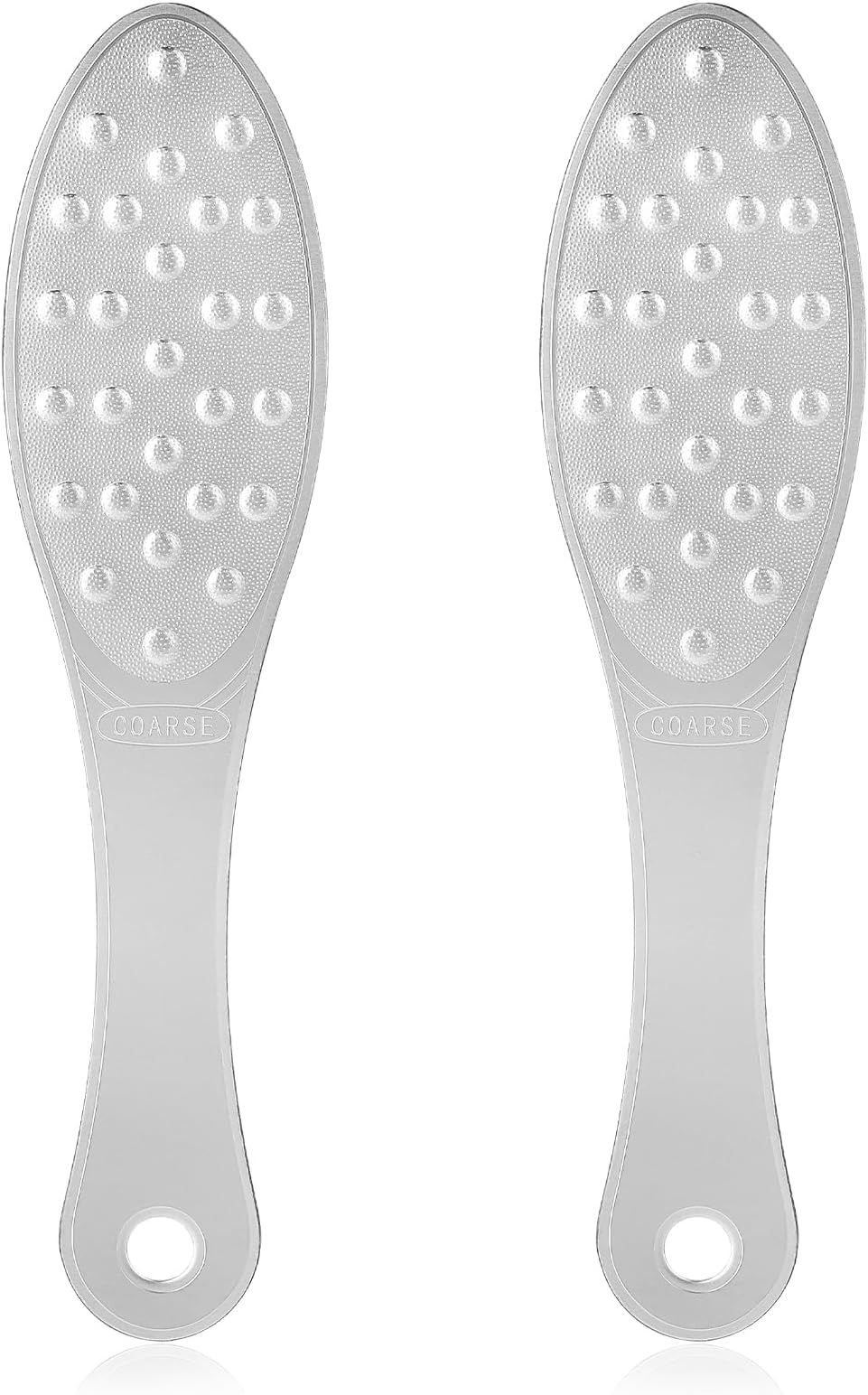 2 Pcs Foot Scraper Pedicure Metal Foot File Callus Remover for Feet Double Sided Foot Exfoliator Tool Set Foot Scrubber Professional Foot Rasp Scrubber for Wet Dry Skin Heel(Silver)