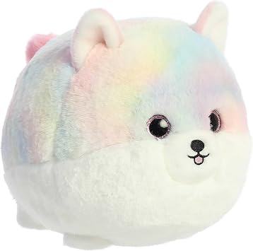 Aurora Playful Teddy PetsTM Pom Stuffed Animal - Unique Design - Endless Play - Rainbow 9 Inches