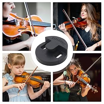 Amazon | TVETE バイオリン ミュート 2つ穴 ゴム製 弱音器 演奏
