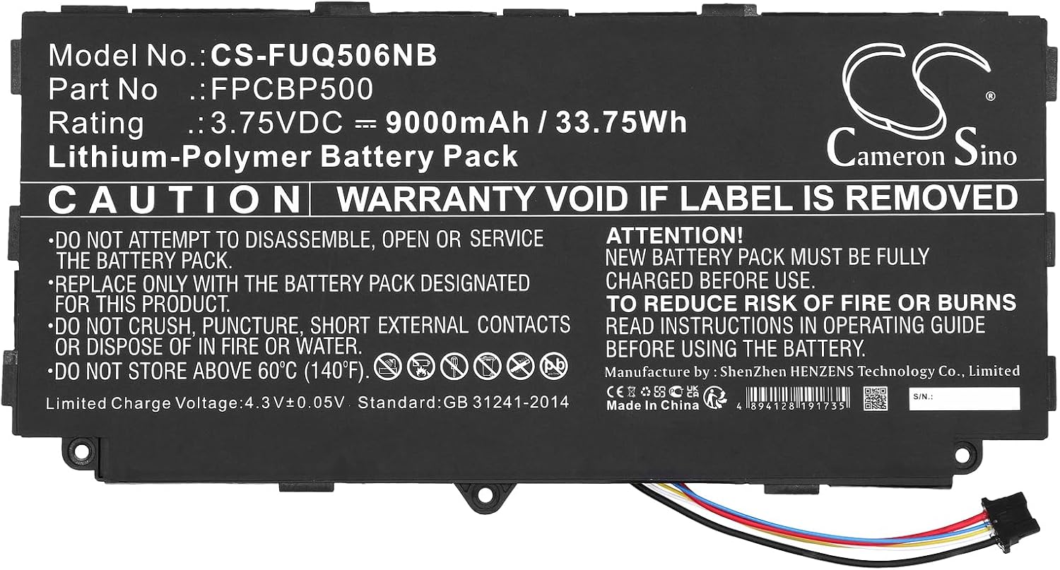Cameron Sino New 9000mAh Replacement Battery for Arrows Tab Q506, Arrows Tab Q507