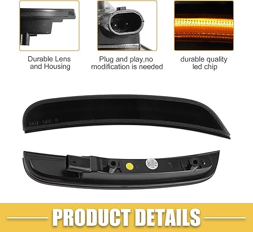 Miniatura 5 de Luz de marcador lateral LED 68214405AA 68214404AA 68214127AA Luces direccionales delanteras y traseras Lámparas de marcador lateral para Dodge
