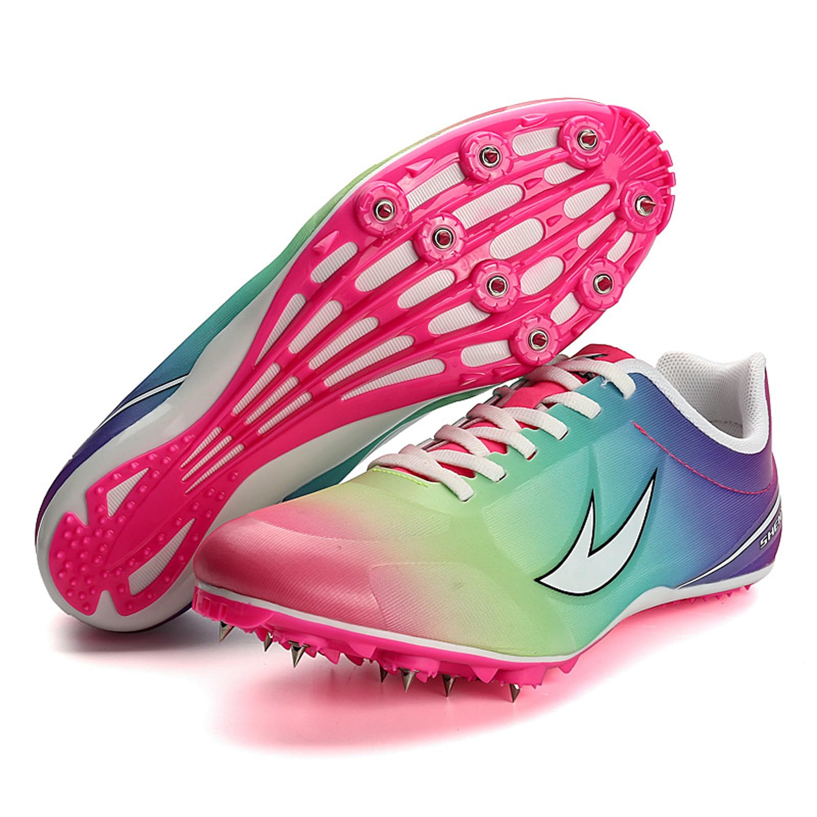 Zapatillas para Carreras De Velocidad,Zapatillas De Atletismo con Clavos,Spikes Atletismo Unisex,Zapatos de Atletismo Antideslizantes Juveniles con Clavos y Sprint Hombre Mujer