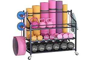 Yoga Mat Storage Rack Cart: Your Home Gym's Ideal Equipment Organizer