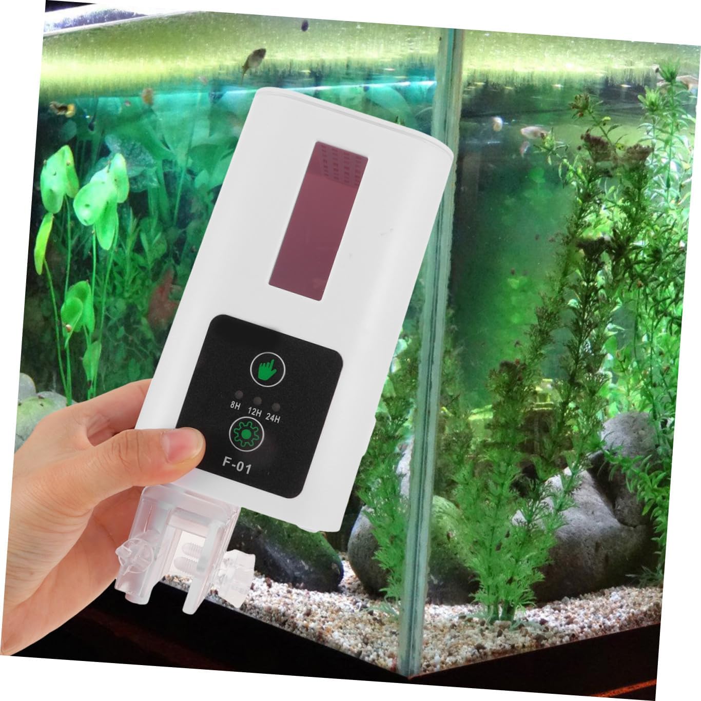 Automatic Aquarium Turtle Feeder with Intelligent Timer Fish Food Dispenser for Fish Tank Feeding, Electric Feeding Tool for Aquatic Pets and Turtles