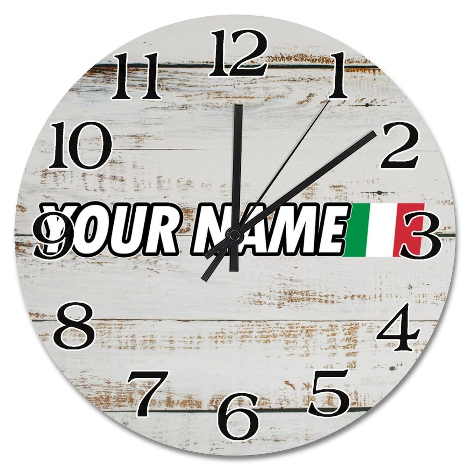 Horloge murale de ferme Italie vintage, artisanat sur mesure
