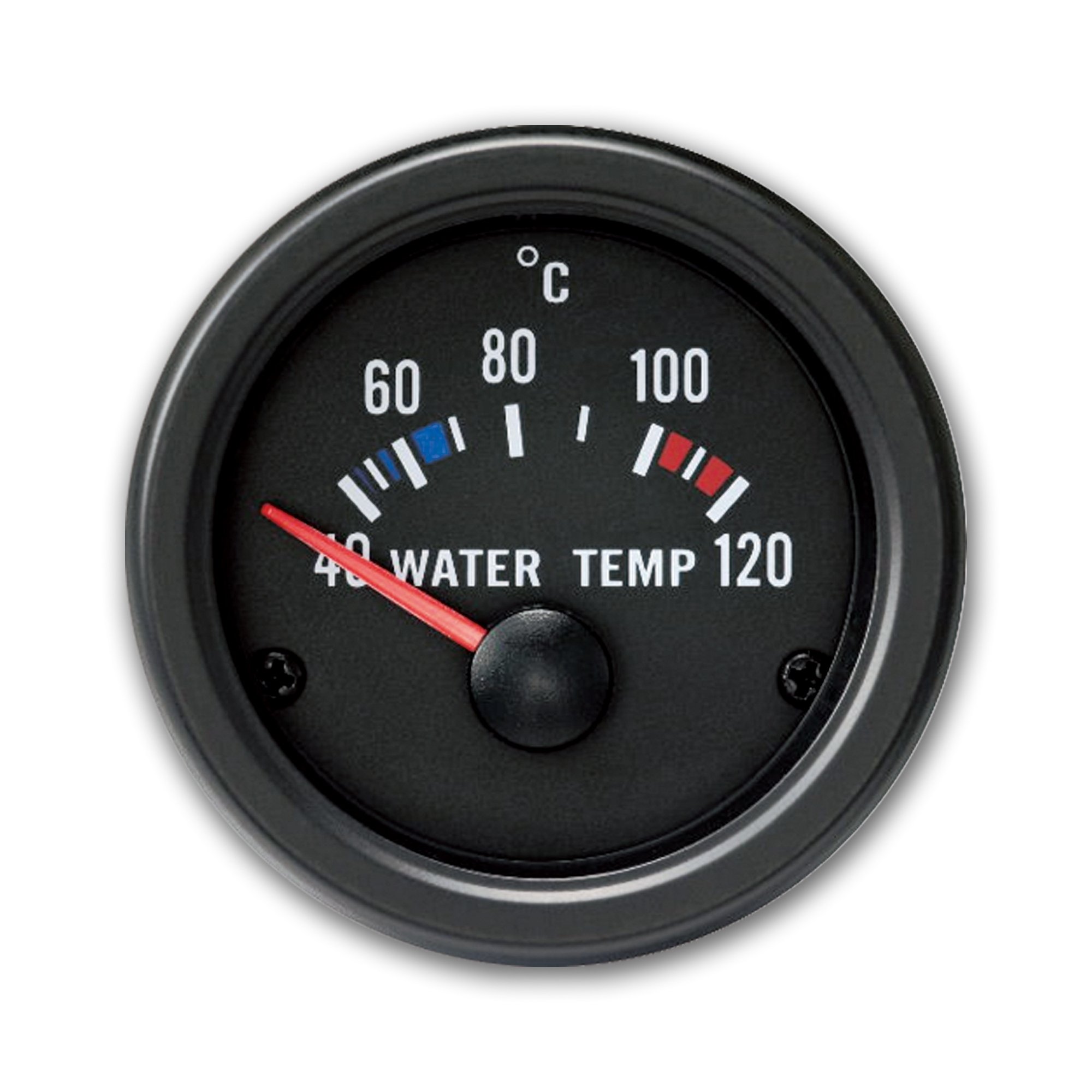 JOM Car Parts & Car Hifi GmbH 21116V Zusatzinstrument, Youngtimer,Wassertemperartur (40~120°C), schwarz, Ø52mm
