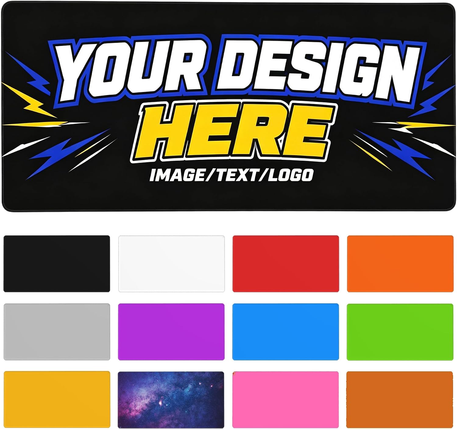 Custom Mouse Pad Personalized Rubber Base Mousepad Non-Slip Desk Mat Bulk with Your Text Name Photo Logo for Men Women Gamers Home Gaming Personalized Office Accessories Gift 16x35.5 in