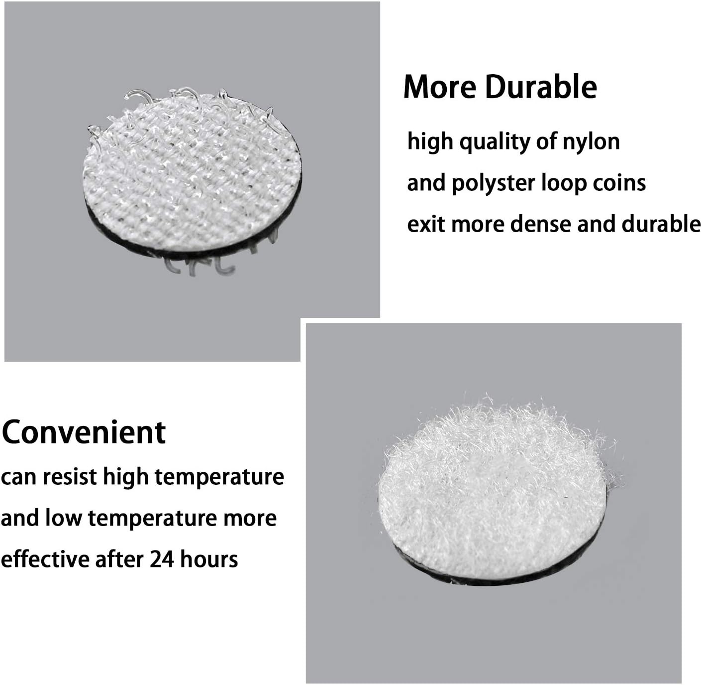 Self Adhesive Dots, Strong Adhesive 1300 pcs(650 Pairs) 2/5" Diameter Sticky Back Coins Nylon Coins