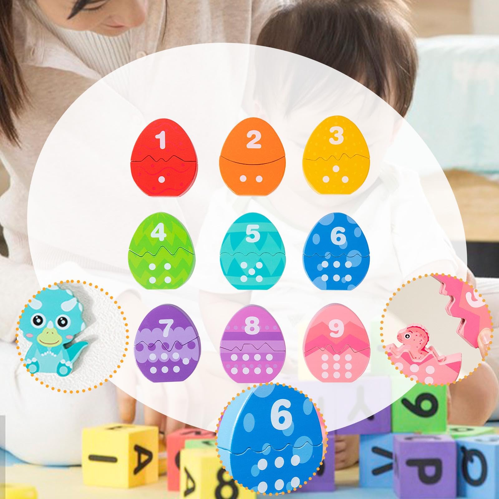Gioco di Abbinamento Dei Colori, Gioco Educativo per La Prima Infanzia per Il Riconoscimento Dei Colori, Set di Abbinamento Delle Uova