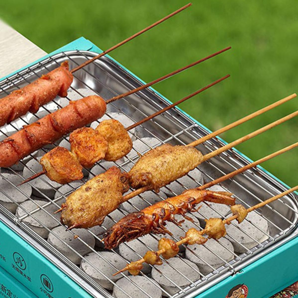 Mobestech 70 Pastillas de Carbón Vegetal para Cocinar en Camping y Barbacoas al Aire Libre, Fácil de Usar, Encendido Rápido y Ligero para Fuego de Camping