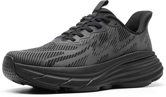 ALLSWIFIT Mens Slip On Walking Shoes Running Tennis Sneakers | Hands-Free, Cushion, Non-Slip, Comfortable, Workout, Gym, Athletic, Fashion, ActiveSolid