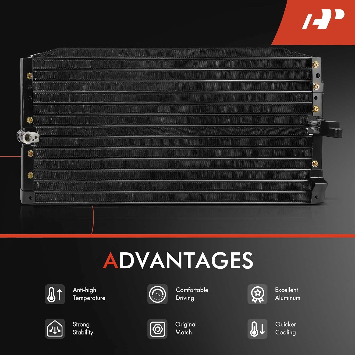 A-Premium Air Conditioning A/C Condenser Compatible with Toyota Corolla 1988-1992 & Geo Prizm 1989-1992