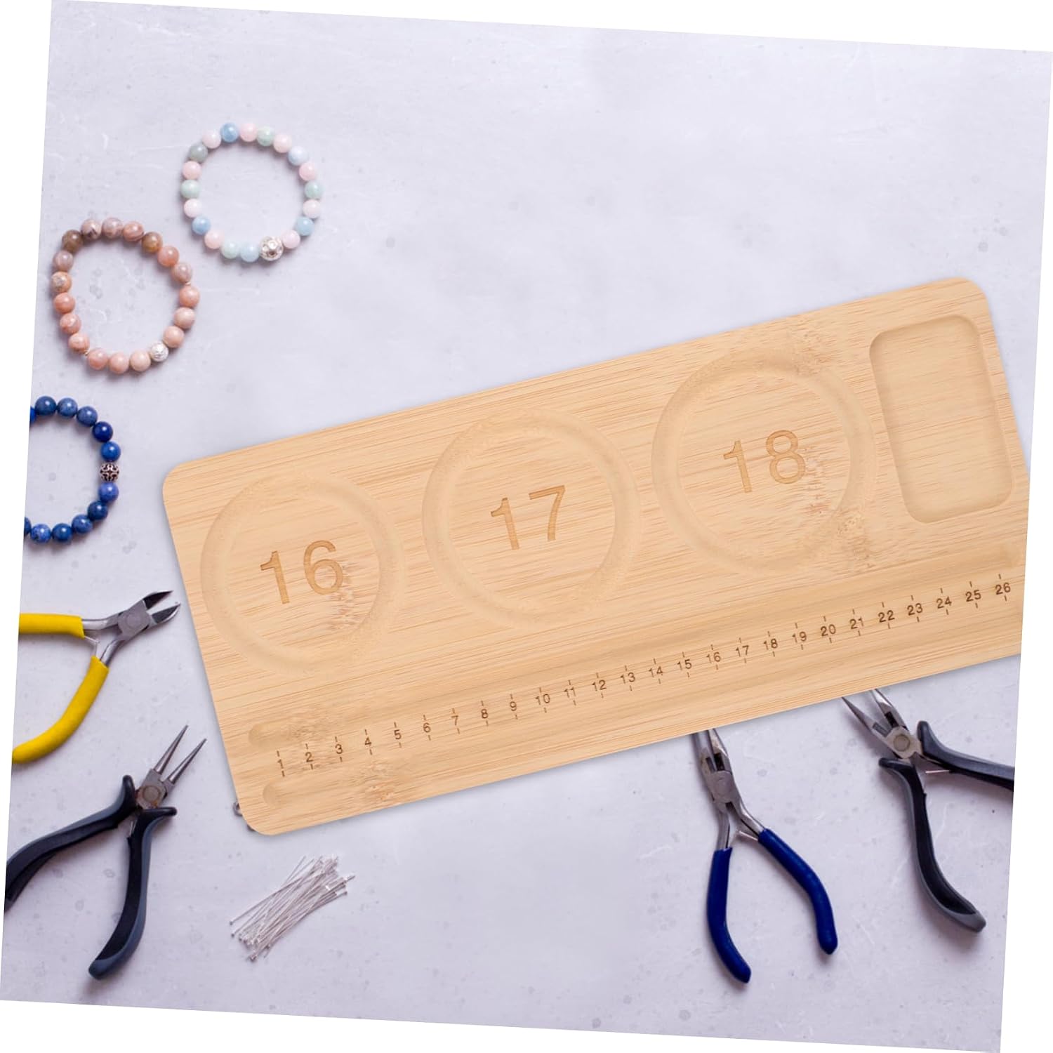 Bead Design Tray Jewelry Organiser Insert Wooden Beading Board Organizer Bead Plate for Craft