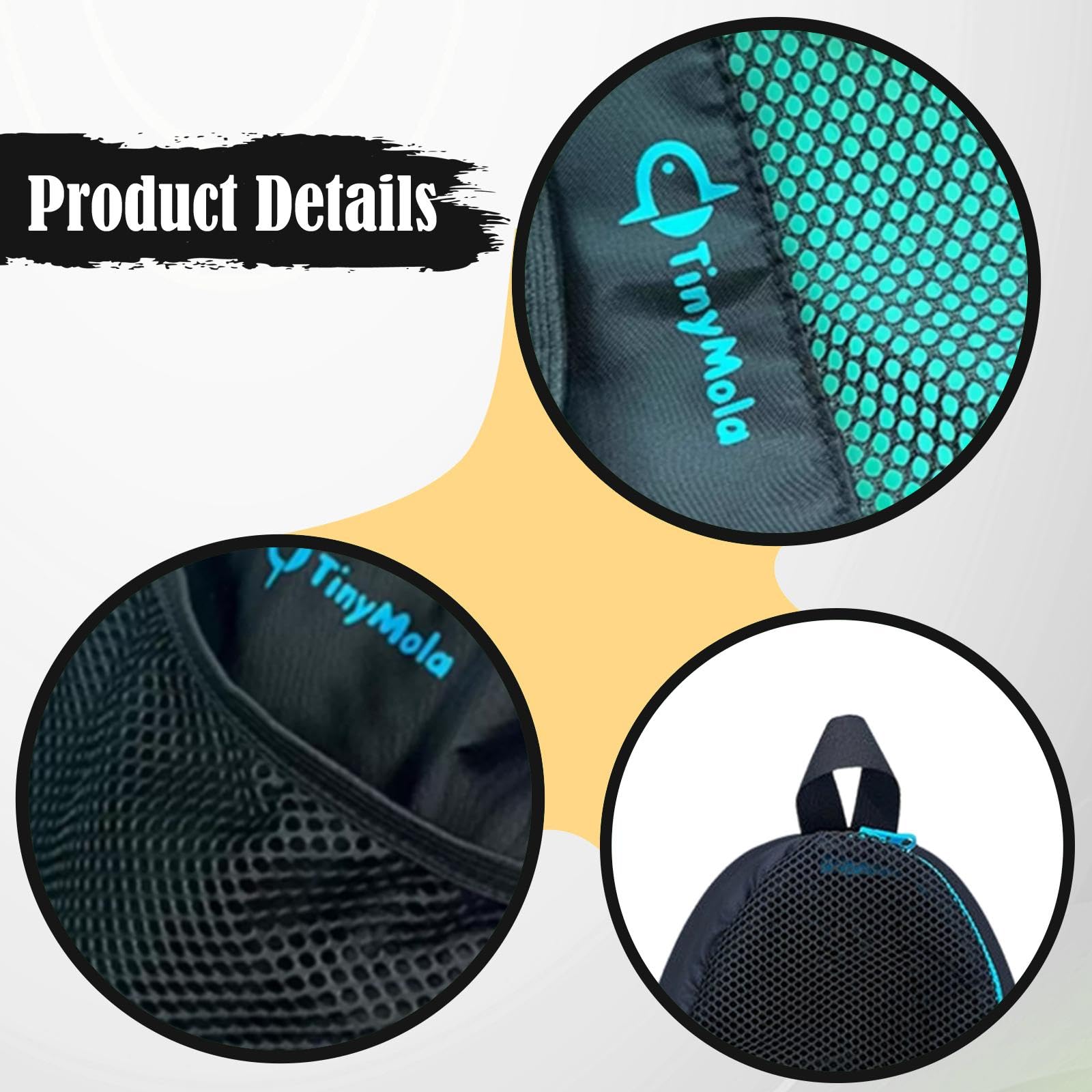 Borsa Porta Sacchetto Trasporto Attrezzatura Nuoto con Tessuto Oxford Impermeabile Struttura 3D Adatta per Allenamento Piscina Spiaggia