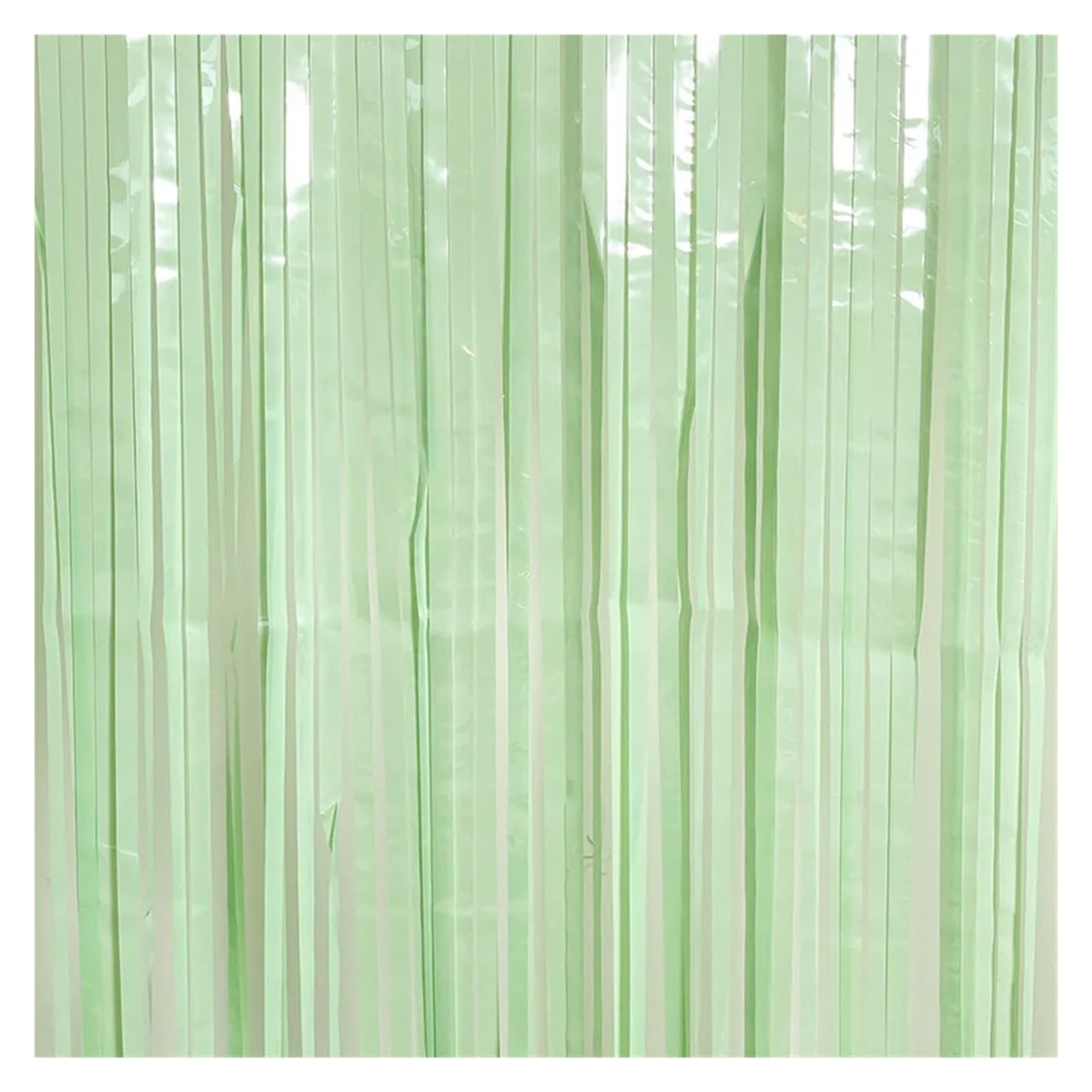 EnxJire Fringe Backdrop Curtain Foil Fringe Curtains Photo Booth Backdrop Wedding Party Decoration Rainbow Streamers(Green,1pc)