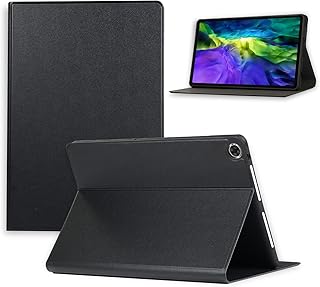 حافظة حماية جلدية رفيعة قابلة للطي لتابلت هواوي ميت باد اس اي مقاس 10.4 انش من سويمين، جلد صناعي، أسود