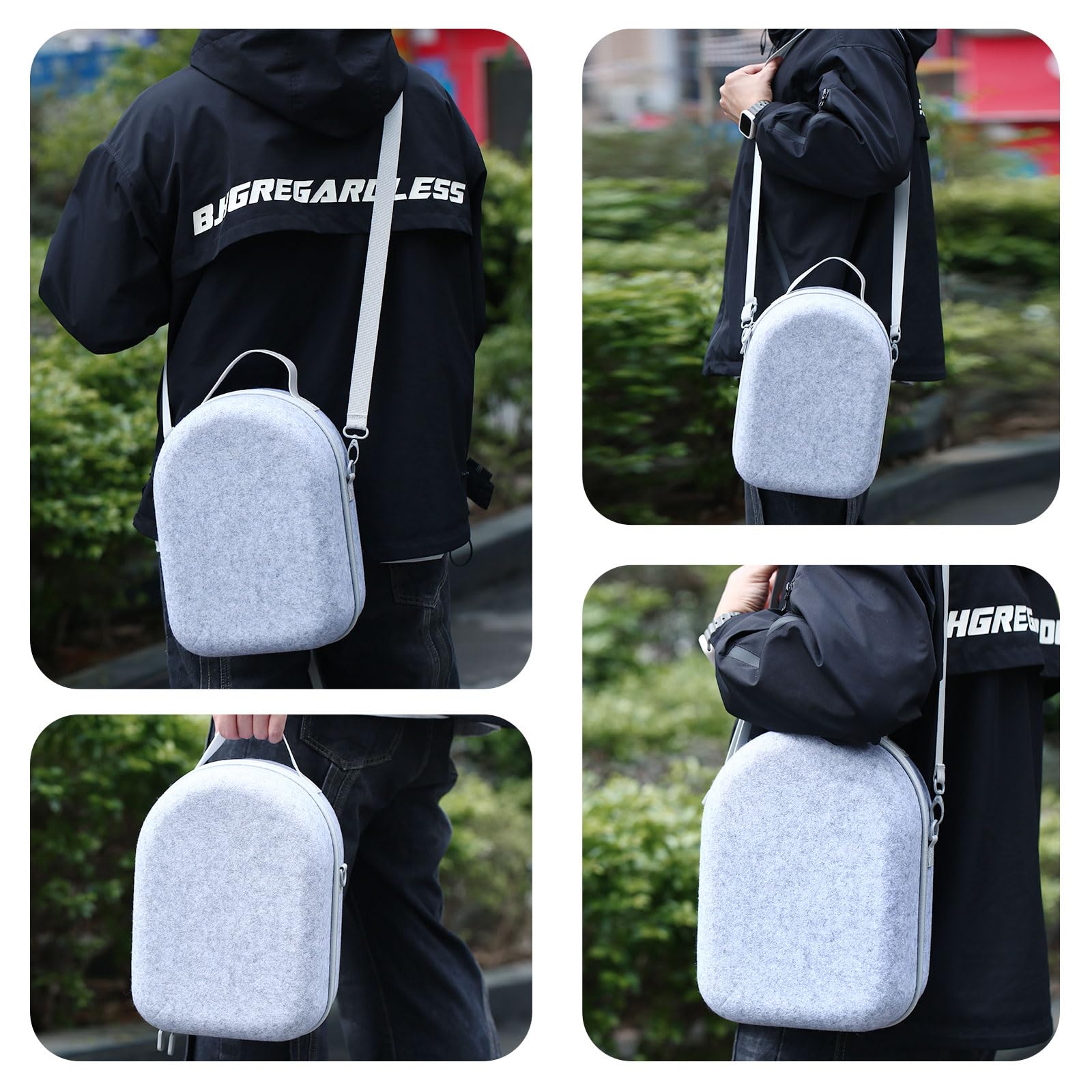 Grande custodia da trasporto compatibile con cuffie da gioco Meta Quest 3S/Quest 3 ufficiali Original/Elite Strap VR, custodia portatile da viaggio Vision Pro per controller touch accessori