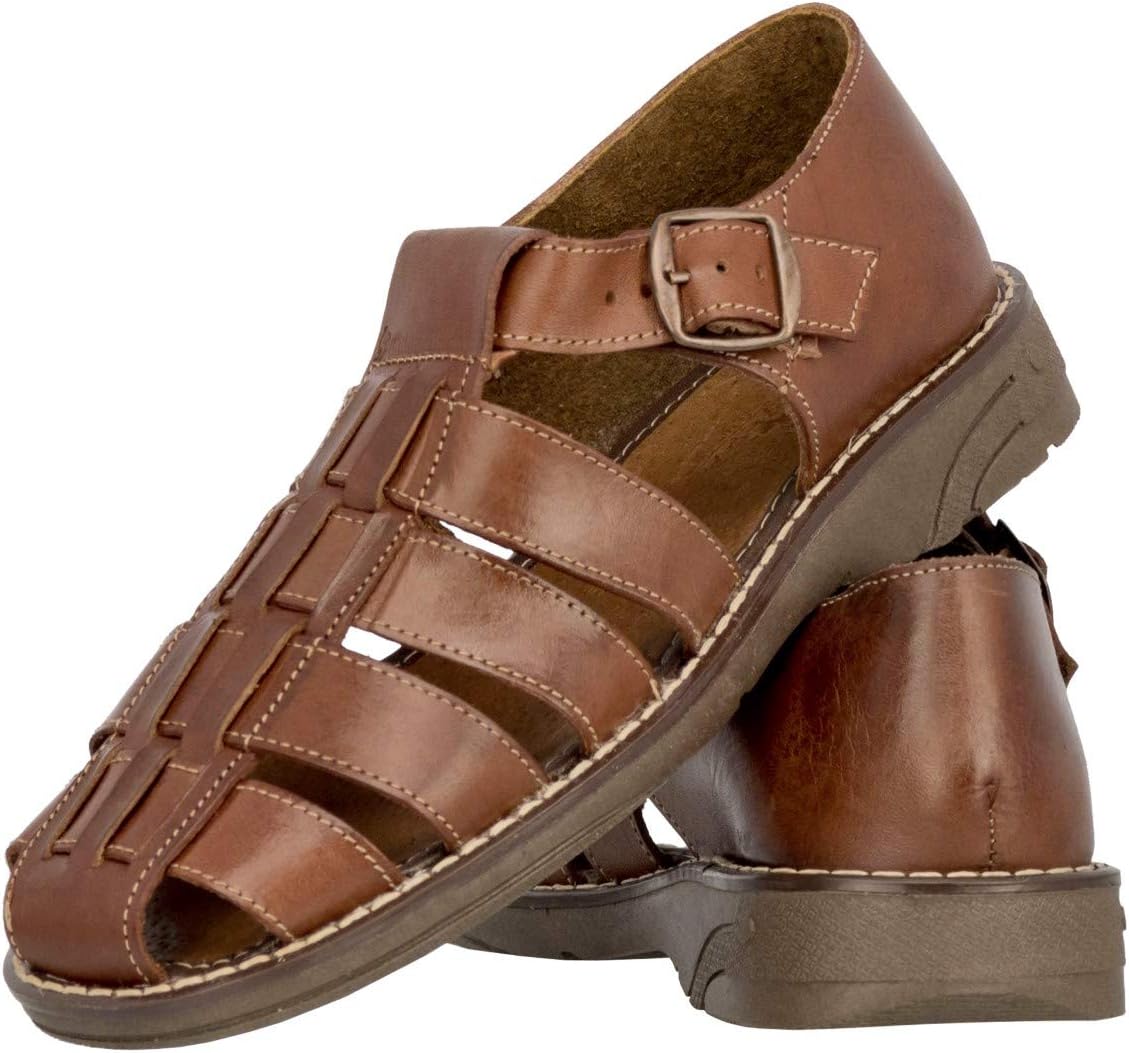 Cowboy Professional Mens Huaraches - Closed Toe Leather Comfort