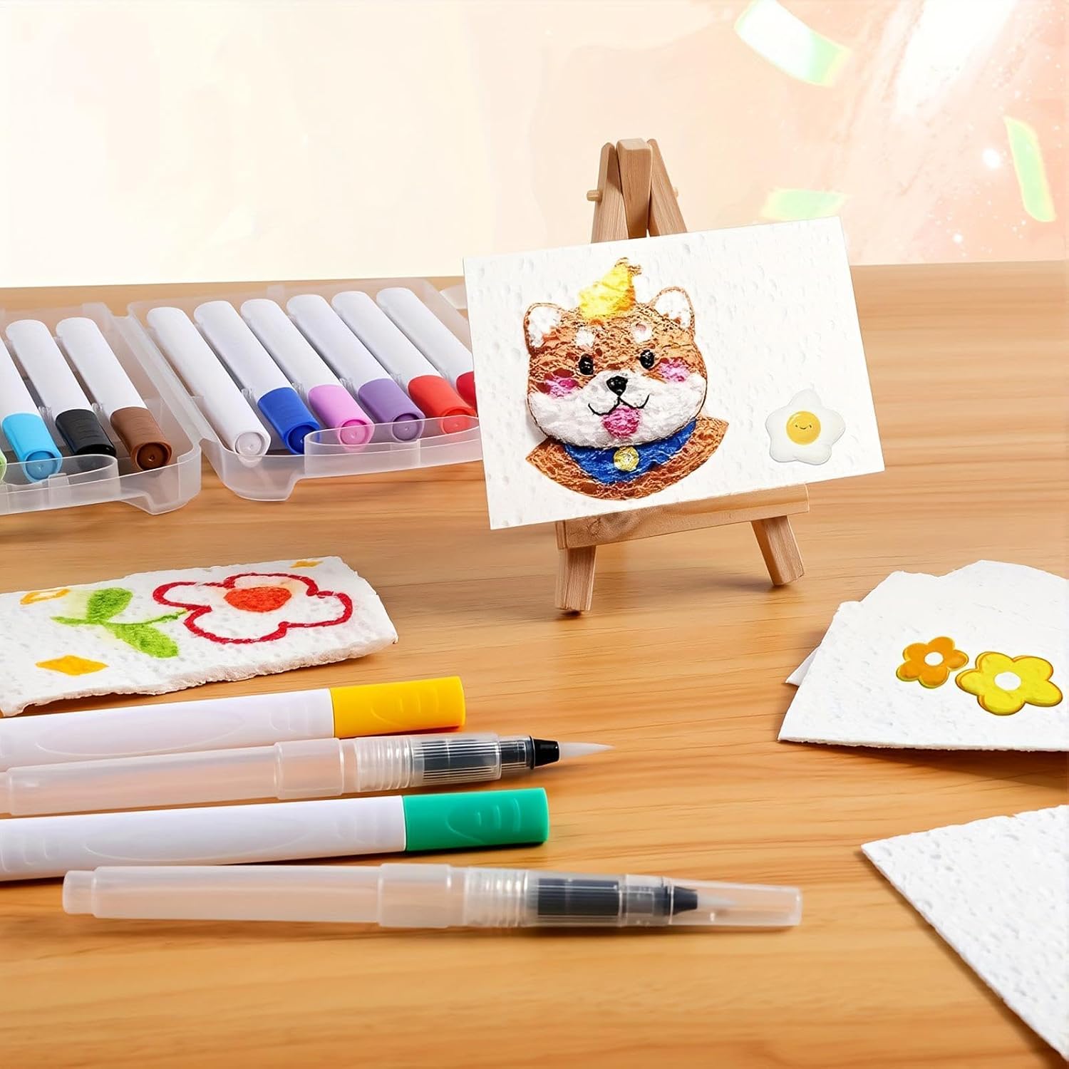 Foam Painting Kit - 24 Color Paint Markers Creative 3D Effect Fun,3D Drawing DIY Art Set | for Prechoolers Boys Girls Kids Daughter Son