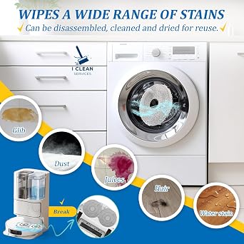 Pack of 4 Mop Pads for Dreame L10 Ultra/ L10S Pro/ L10S Ultra/ L10S Pro Ultra Heat/ L10 Prime/ L20 L30 L40 L50 Ultra/ X30 X40 X50 Ultra/Mova E30 Ultra P50 Pro Ultra Wipes Replacement Mop Pads xx
