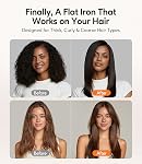 Terviiix 2 Inch Wide Ceramic Flat Iron for Thick Curly Natural Hair - Tourmaline Straightener, 30s Heat Up, 150C to 230C Adjustable, Dual Voltage for Travel, Auto Shut Off | For Thick, 4C Natural, Coarse & Curly Hair, 30s Fast Heat, 300-450°F Adjusta