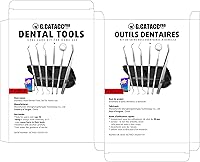 Vista 19 de Herramientas dentales, removedor de placa dental, kit de limpieza profesional para higiene dental, raspador de dientes de acero inoxidable