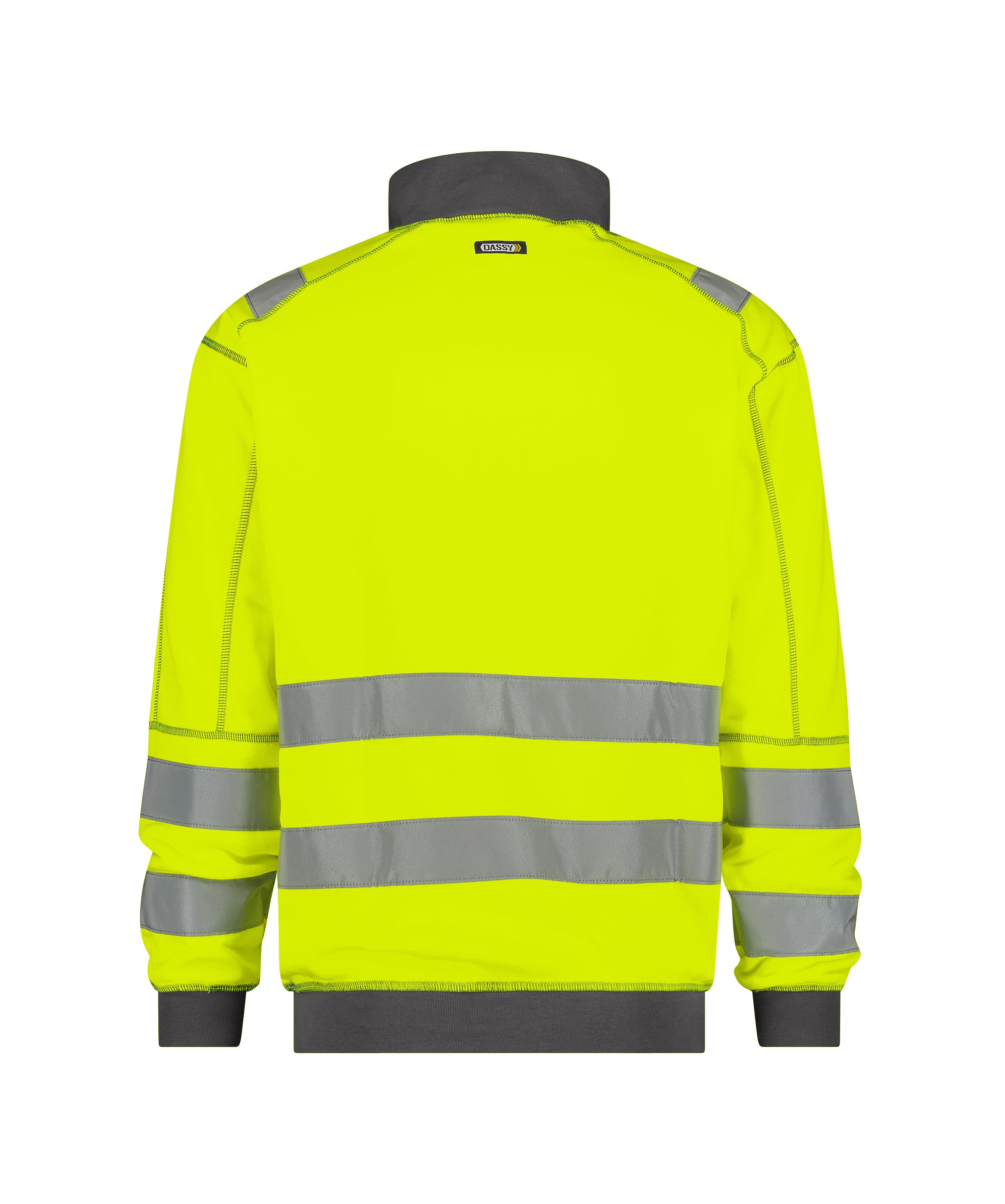 DASSY® Denver Warnschutz Sweatshirt - Größe 2XL - NEONGELB/ZEMENTGRAU