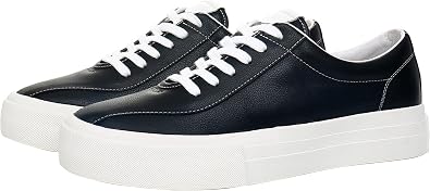 Santimon Mens Casual Fashion Sneakers - Genuine Leather, Breathable, Comfortable Athletic Derby Shoes for Men