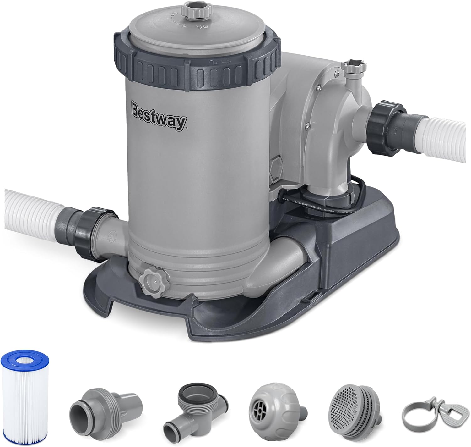Bestway 2500 GPH Above Ground Pool Filter Pump with Timer, Type IV-B Cartridge & Adapters
