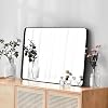Rectangle Wall Mirror with Rounded Corner Wall Decor Modern Black Framed Wall Mirror for Living Room Bathroom Bedroom Entryway BKS-FANGX-0475HEI