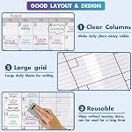 Dry Erase Monthly Extra Large White board Calendar for Wall, 38" by 50", Jumbo Laminated Erasable One Month Whiteboard Calendar, Huge Oversized Blank 30-Day Poster with Lines and Squares (non-magnetic