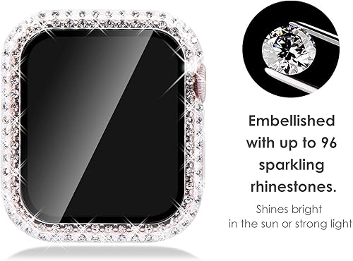 Miniatura 2 de KADES - Funda protectora brillante compatible con Apple Watch Series SE, SE 2022, 6, 5 y 4 de 40 mm, con protector de pantalla incorporado (40 mm,
