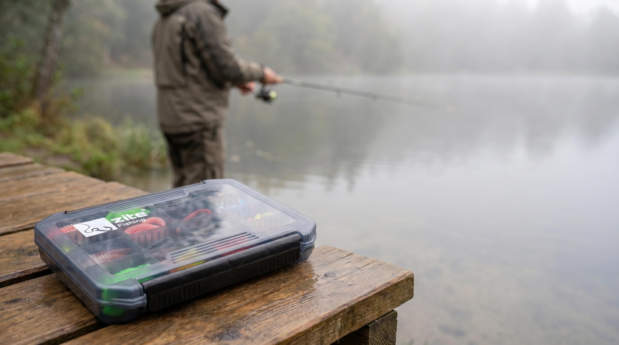 Zite Fishing No Mercy UL Pro Box Set | 128 Forellen-Gummiköder Set inkl. | Tungsten Haken & Knoblauch Lockstoff | Forellenköder wie Curly Viper, Twerky Tailer & Mighty Mag | UV-aktiv & Phthalatfrei