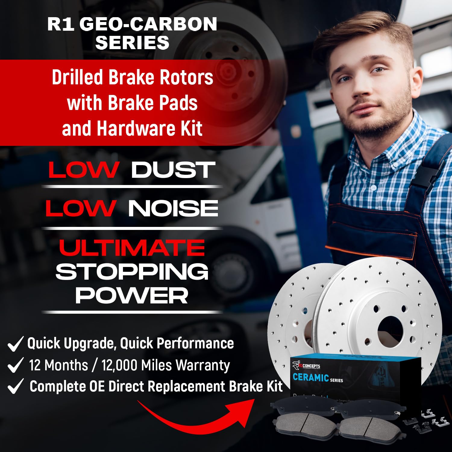 Ｇ専用セット Amazon.com: R1 Concepts Front Brake Kit For 1990-1996 Nissan 300ZX