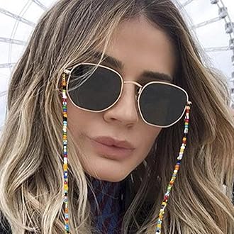 Jovono Eyeglasses Sunglasses Chains Mask Holder Chain Beaded Eyewear Lanyard Face Mask Retainer Chain for Women