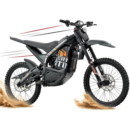 Electric Dirt Bike for Adults, 72V 8500W(Peak) – 52MPH Top Speed E-Motorcycle with 4-Piston Brakes, Off-Road Suspension, Removable Battery, Long Range, Built for Hills, Trails & Wild Terrain