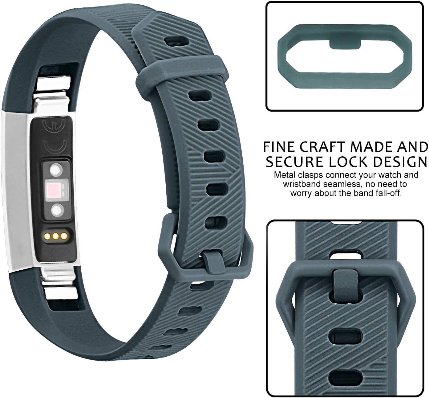 POY Compatible Bands Replacement for Fitbit Alta/Fitbit Alta HR, Adjustable Sport Wristbands for Women Men