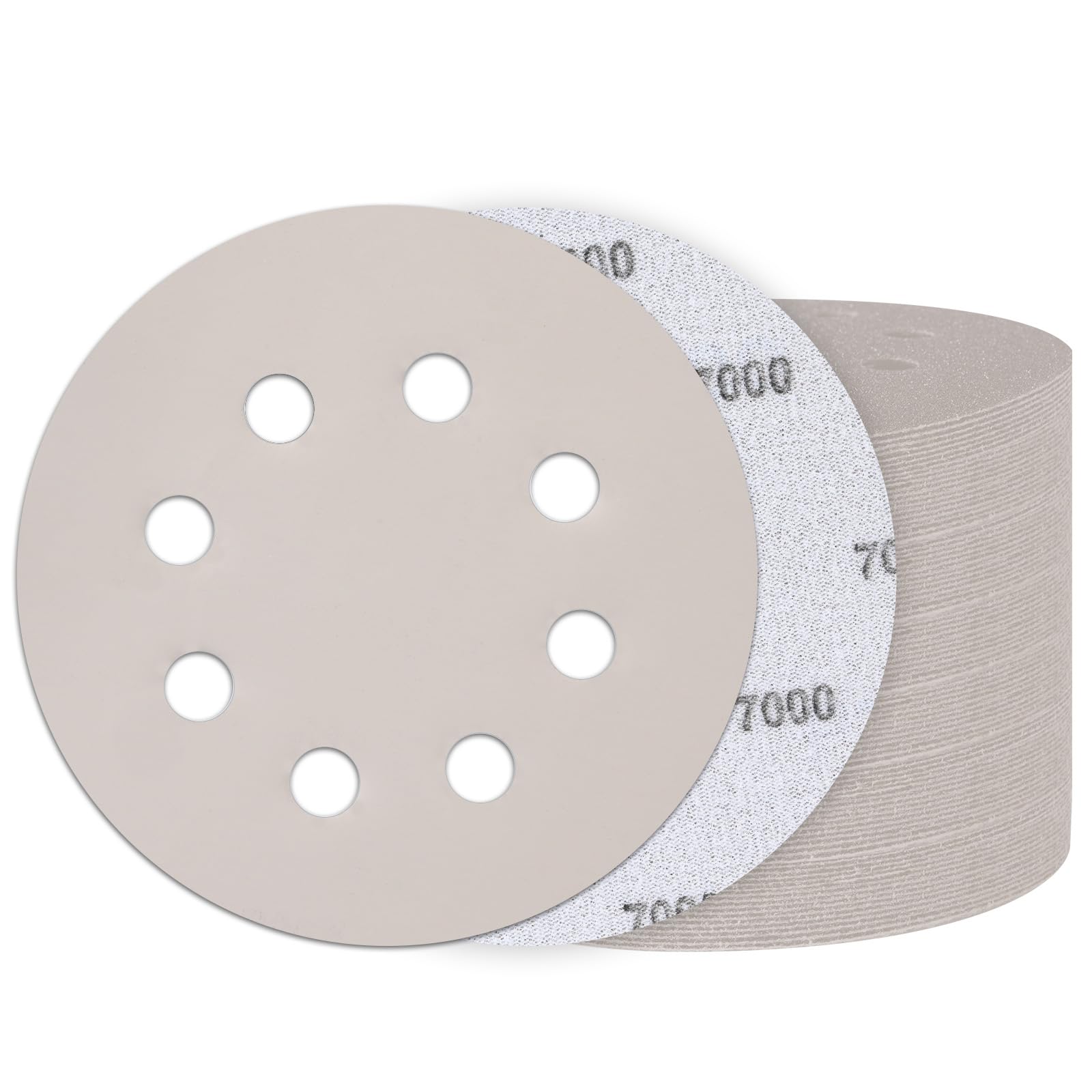 50PCS 125MM Sanding Discs 7000 Grit, Wet Dry Hook and Loop Sandpaper — image 1