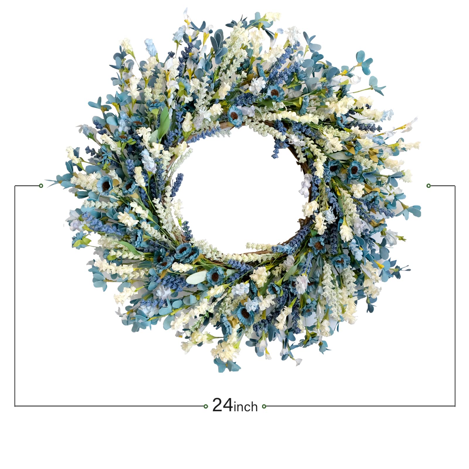 Amazon.com: Egolot 26 Inch Summer Spring Blue Ivory Lavender