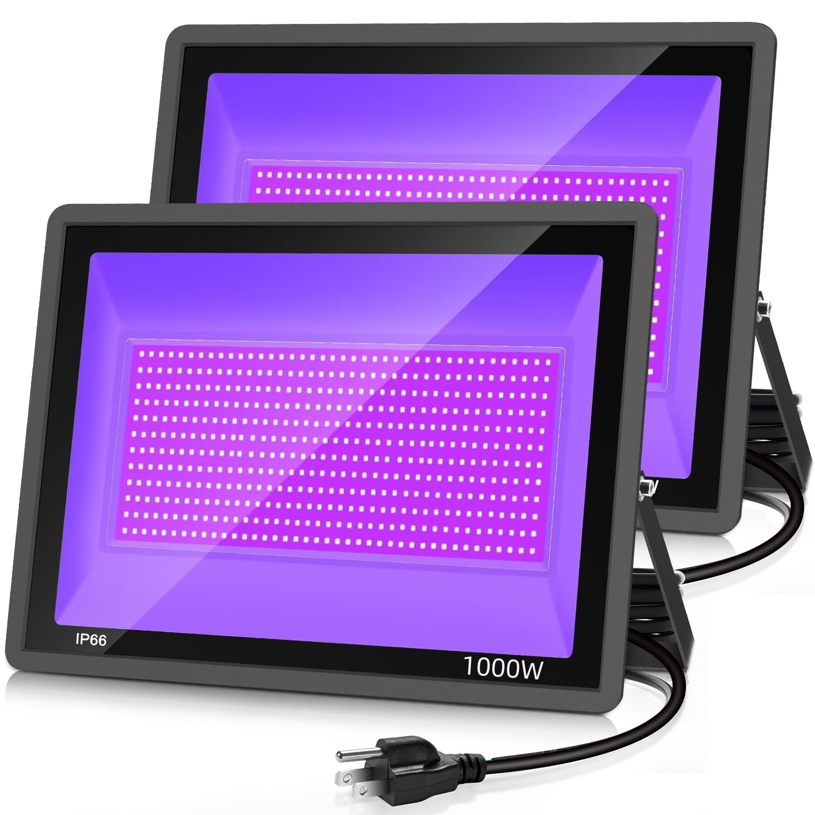 YANYCN 2 Pack 1000W LED Black Flood Light, Big Black Light Outdoor