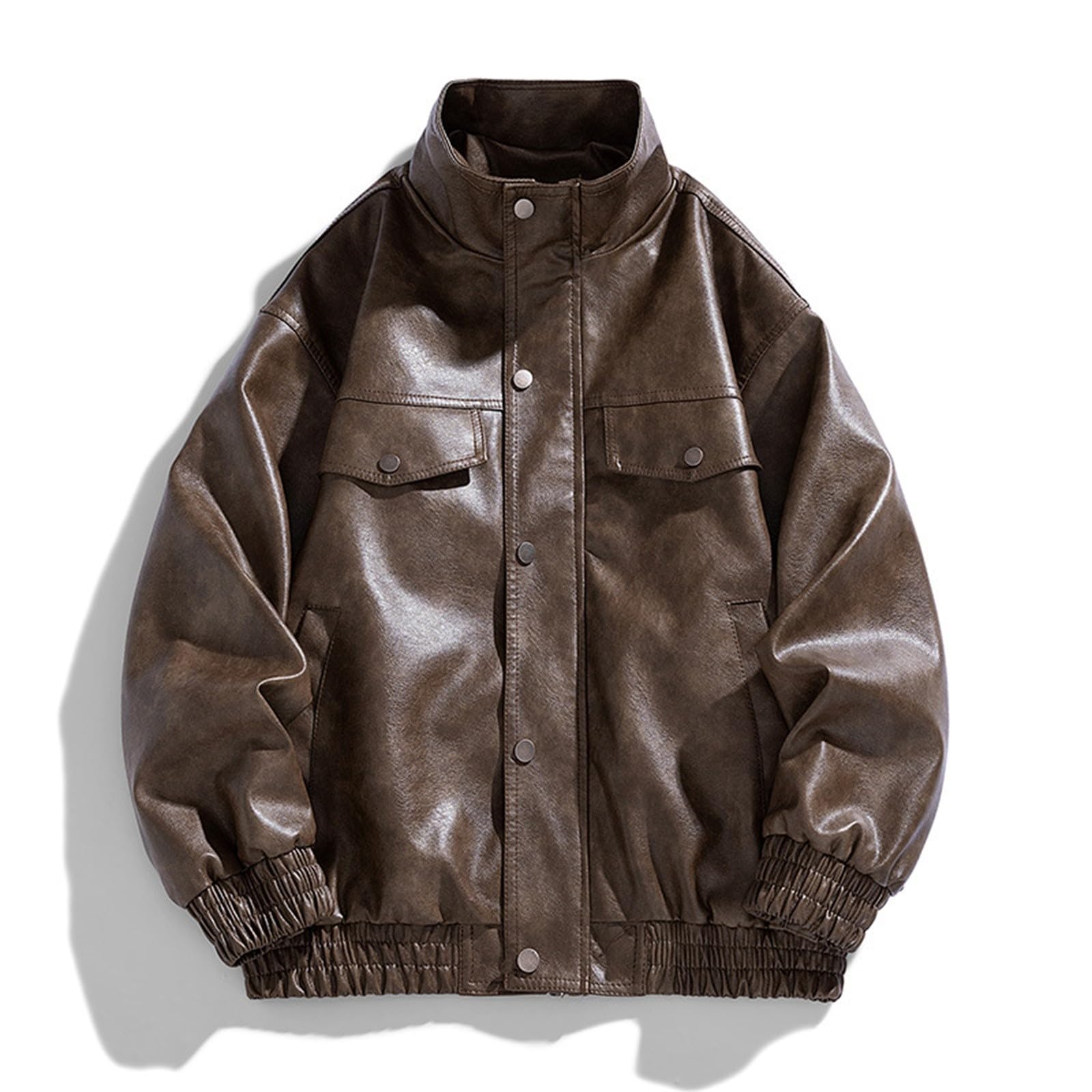 Generisch Regenjacke Faltbar Damen Zeitlose Herren-Freizeitjacke mit Stehkragen für den Alltag – moderne Slim-Fit-Oberbekleidung Trendsetter