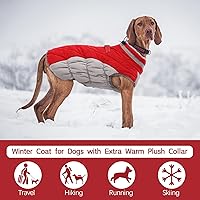 Vista 3 de FUAMEY Chaleco acolchado para perro abrigo reflectante de invierno para perro chaqueta de invierno cálida resistente al viento ropa cómoda