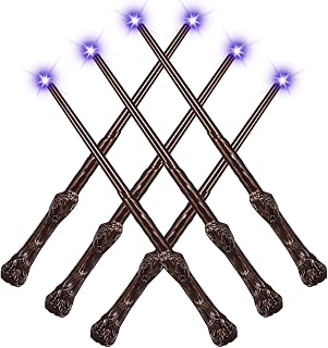 Light Up Magic Wand with Sound Wizard Witch Illuminating Toy Party Costume Accessory Cosplay 6PCS, Trunk