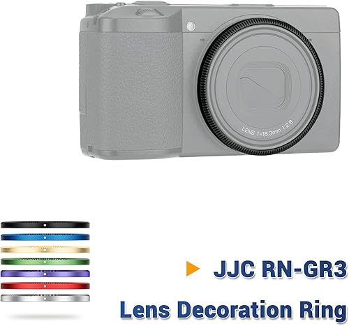 Miniatura 2 de JJC Tapa de anillo de decoración de lente de metal para Ricoh GR III GR III HDF GR3 GR3 HDF Accesorios Reemplazar Ricoh GN-1 Ring Cap - Rojo