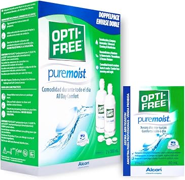 OPTI-FREE Ever Moist Pure Moist Contact Lens Solution 3 Months Supply PLUS FREE 60ml 2x 300ml + 60ml by Alcon