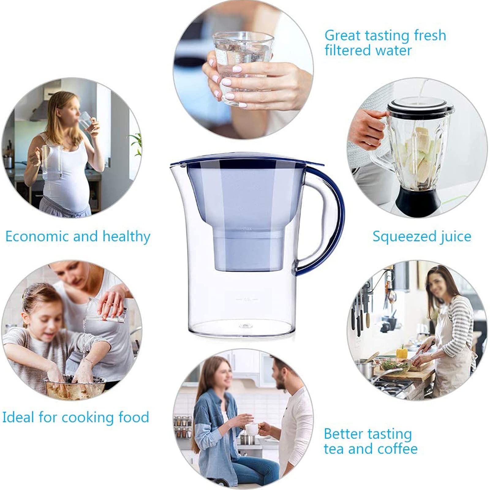 Hervidor limpio, purificador de agua con elemento filtrante, hervidor con filtro para consumo directo de cocina, reduce las impurezas/microplásticos/incrustaciones/plomo/metales pesados,A